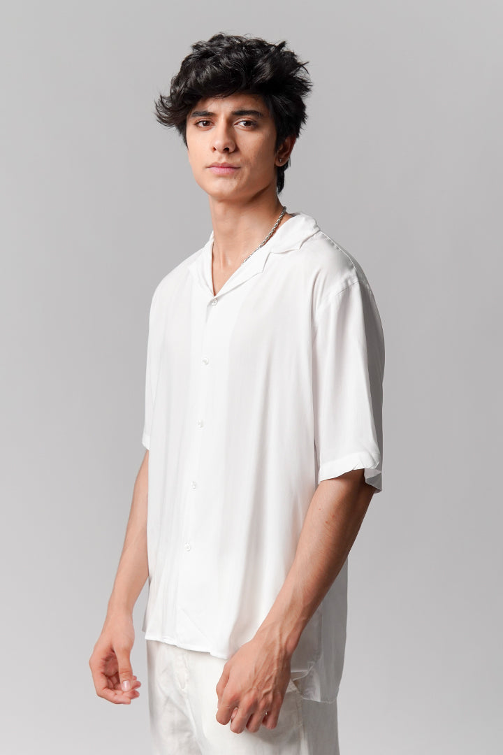 Linen Cuban Shirt - White