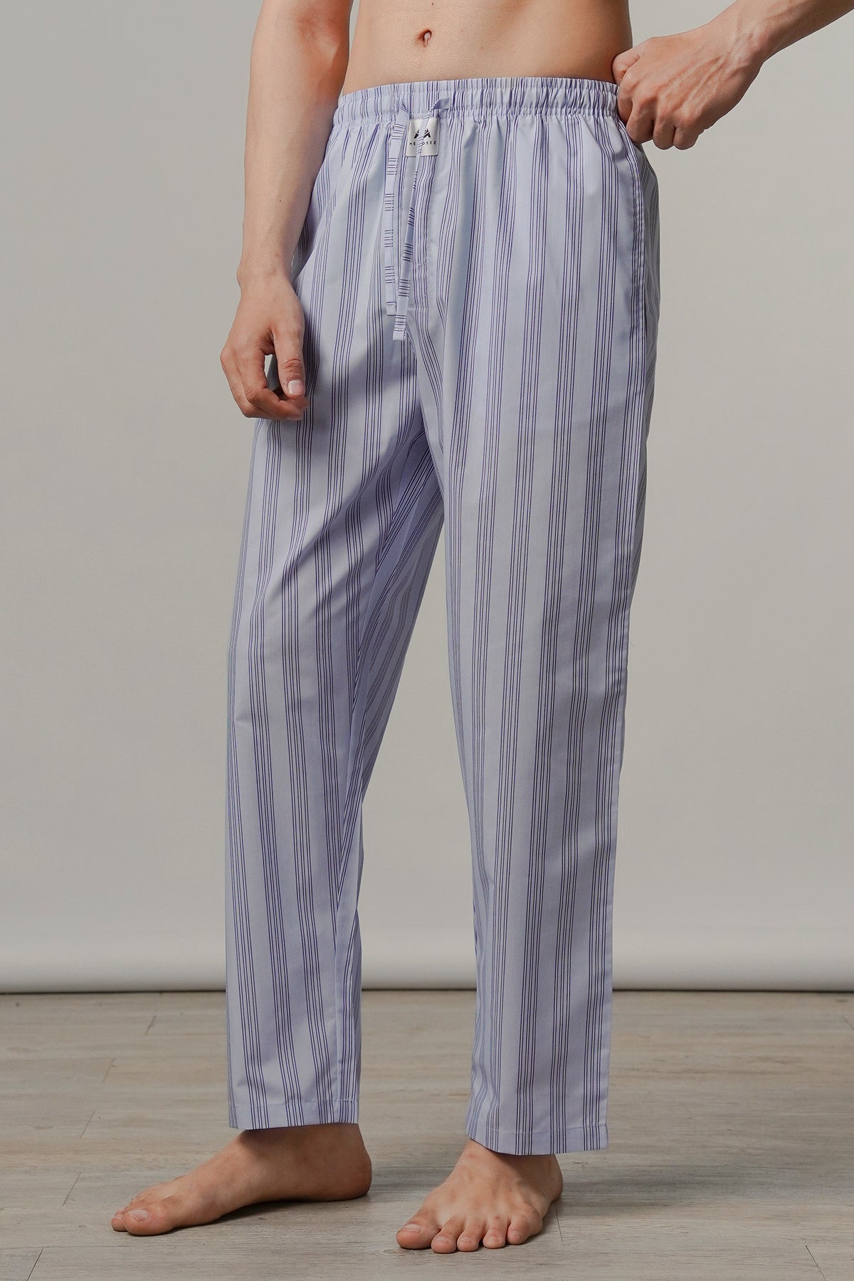Striped Woven Pajamas - Sky Blue