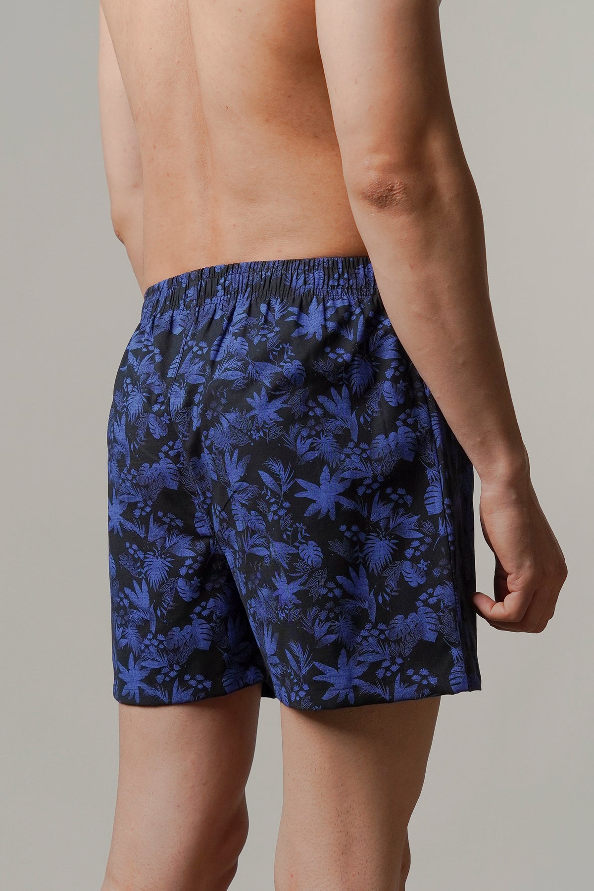 Printed Woven Boxer Shorts - Navy Blue alternate view