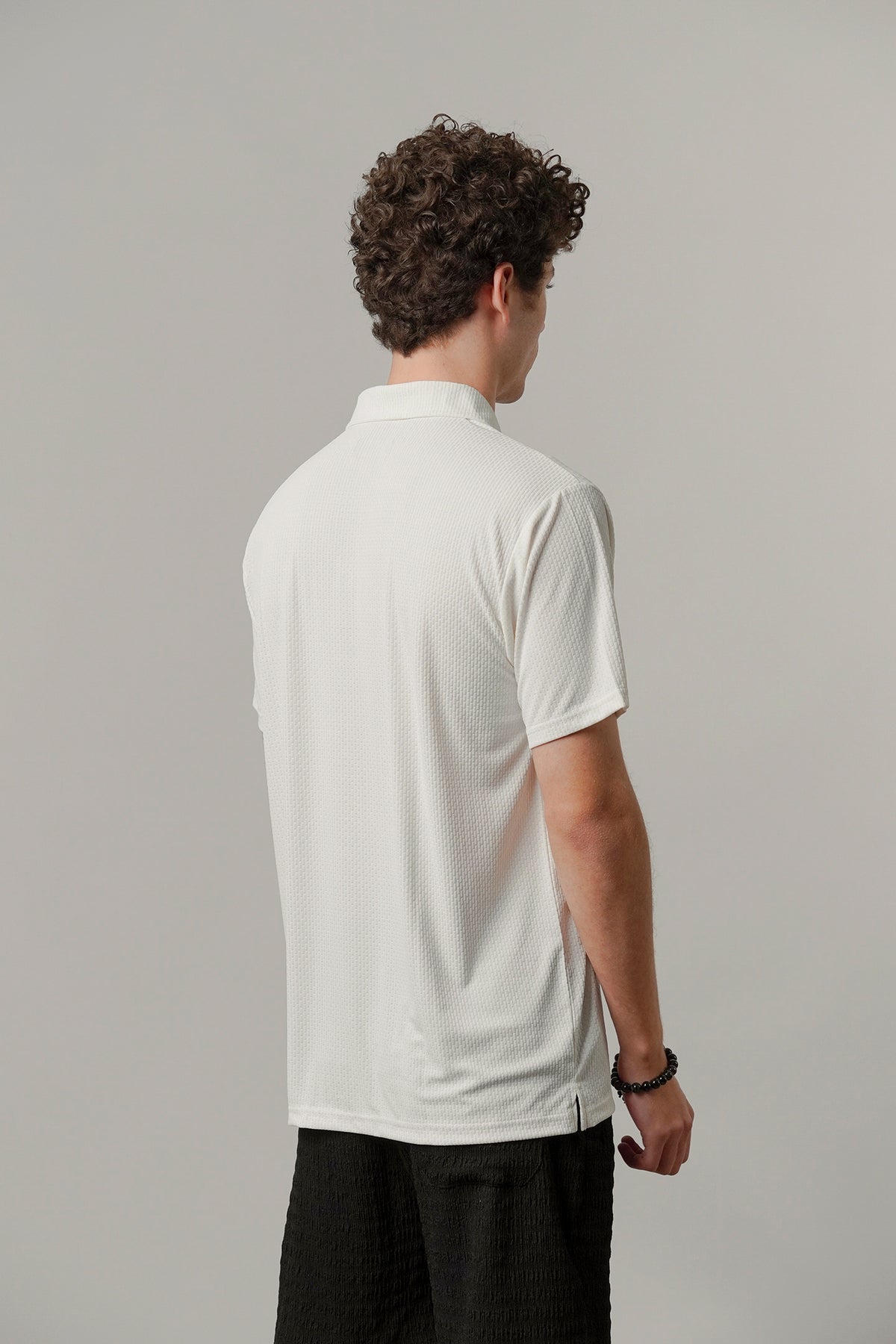 Textured Polo - Off-White