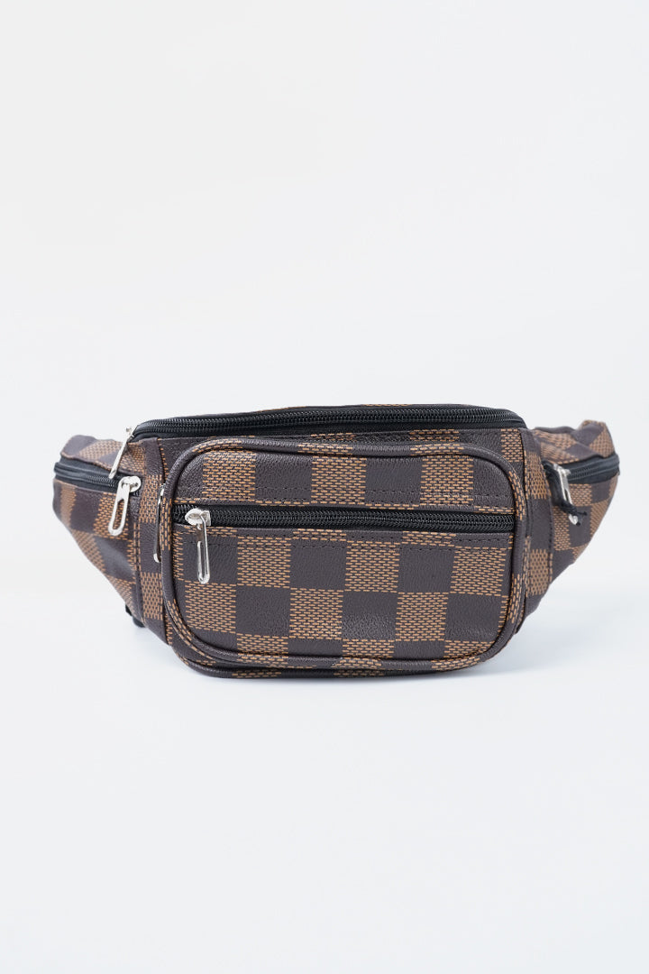 Leather Waist Bag - Brown