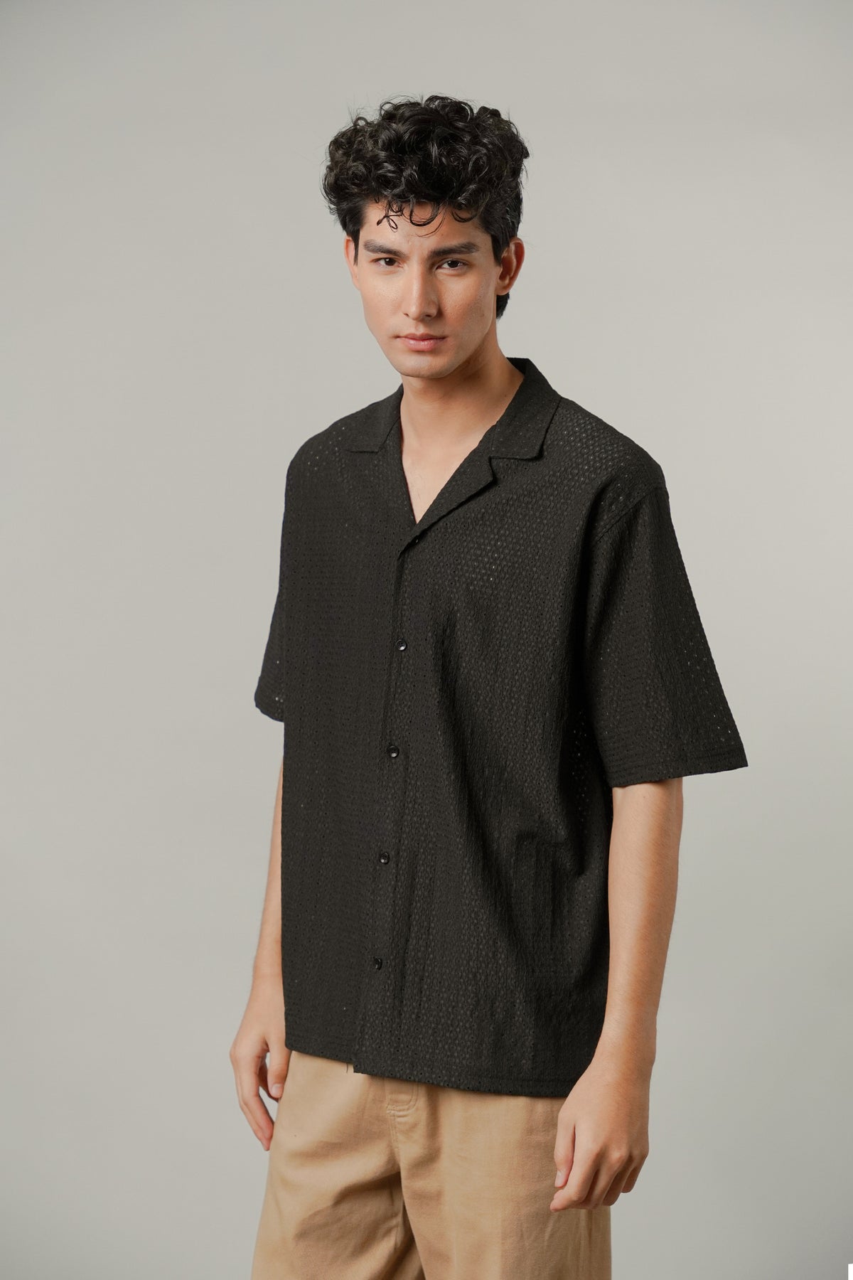Burnout Cuban Shirt - Black