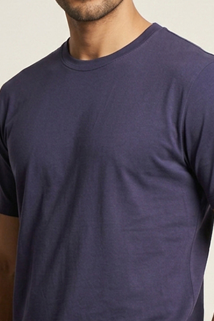 Crew Neck T-Shirt - Navy Blue alternate view
