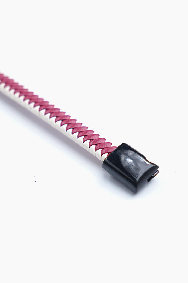 Maroon and White Slim Bracelet
