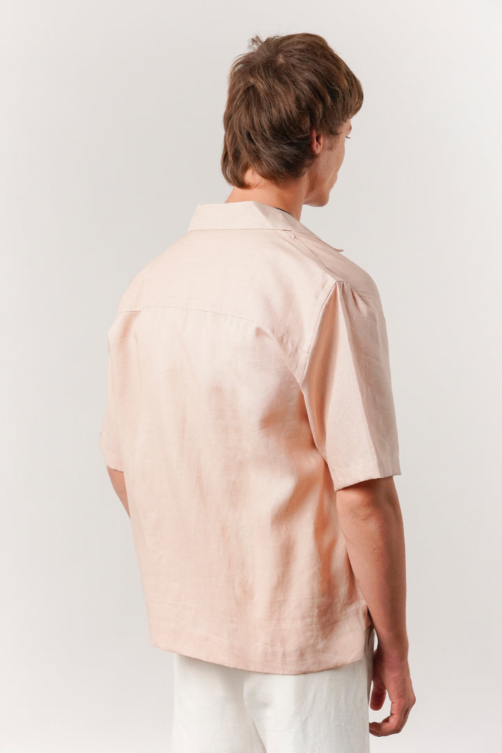 Box Fit Cuban Shirt - Powder Pink - FA