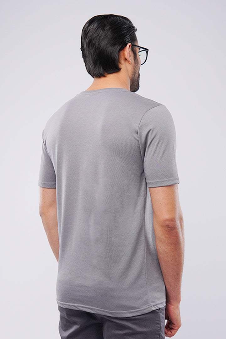 Metal Gray V-Neck