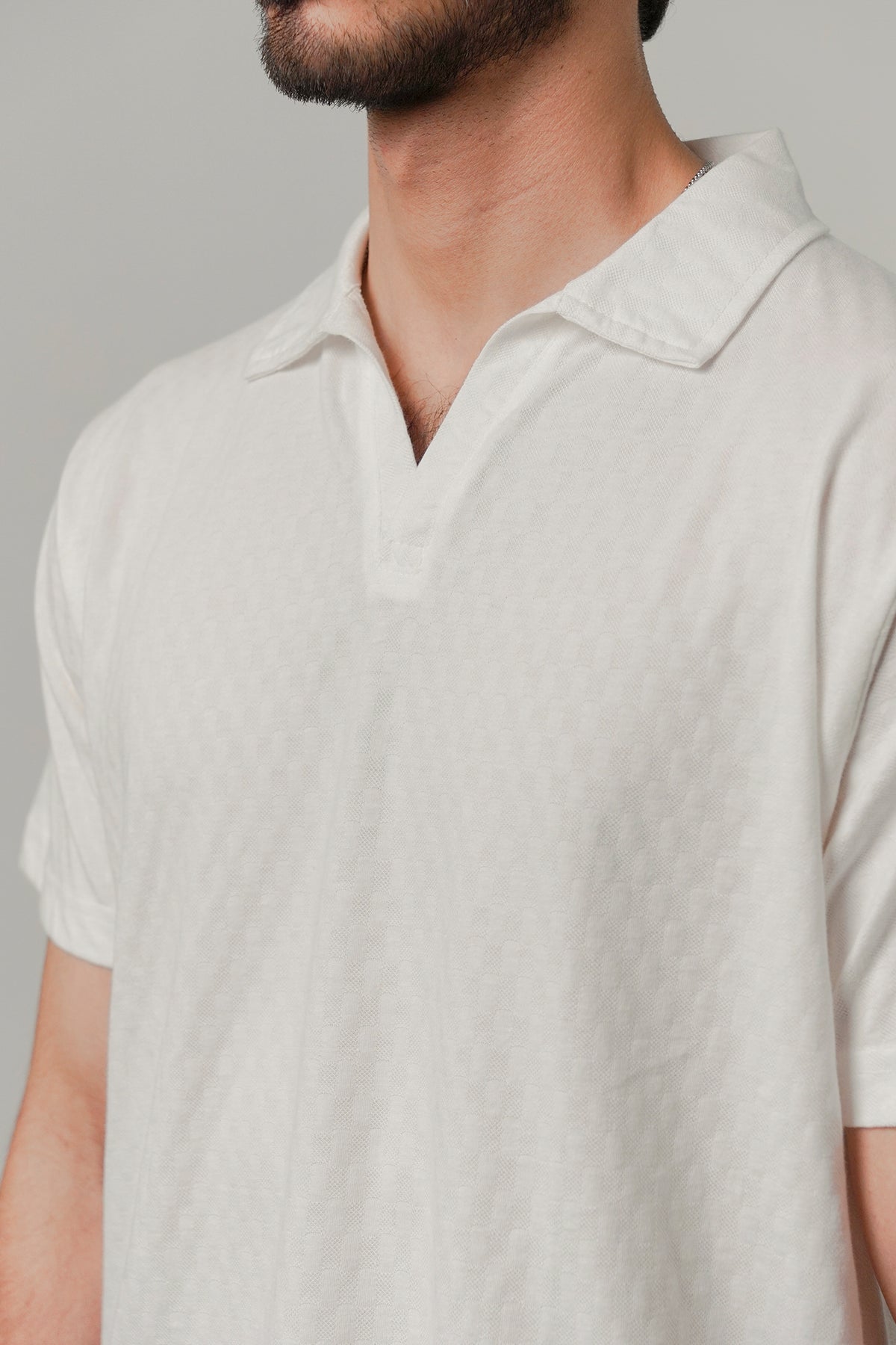 Johnny Collar Polo - White alternate view