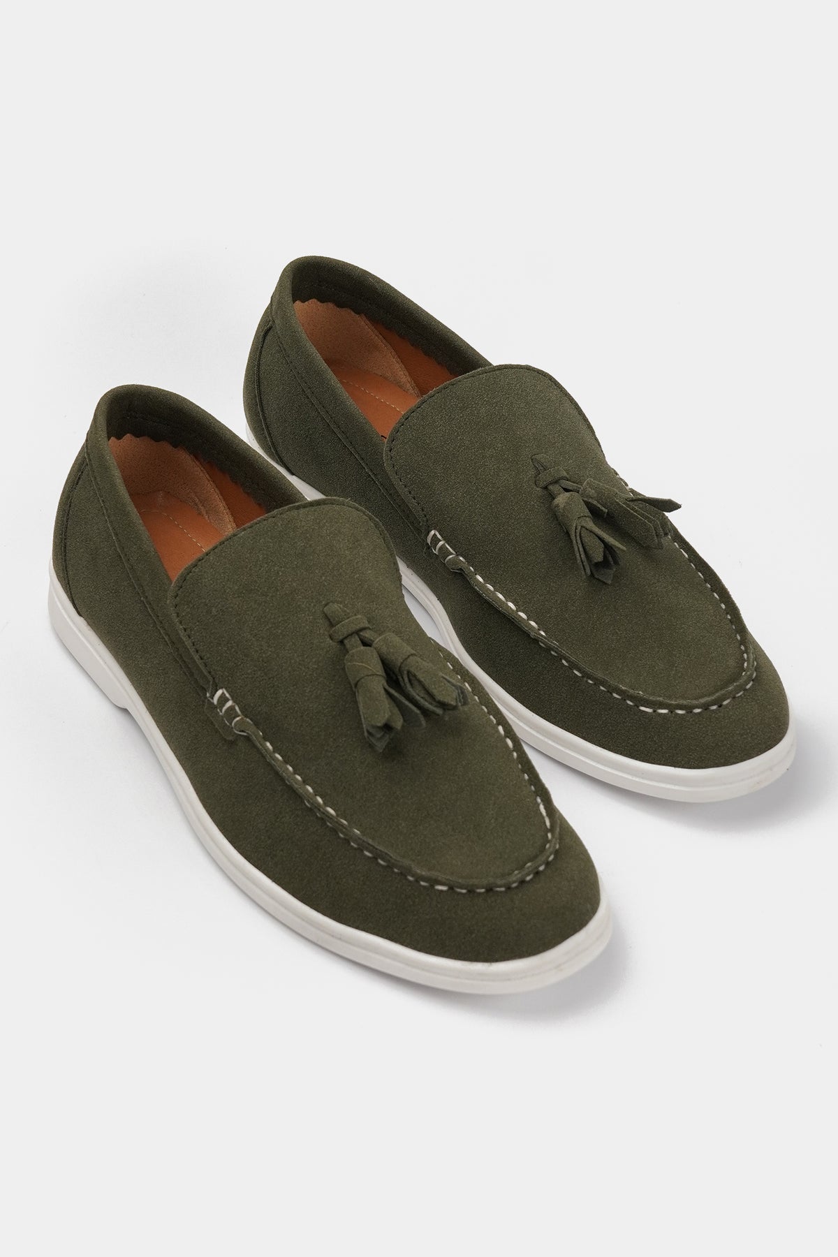 Slip On Suede Loafers - Green alternate view