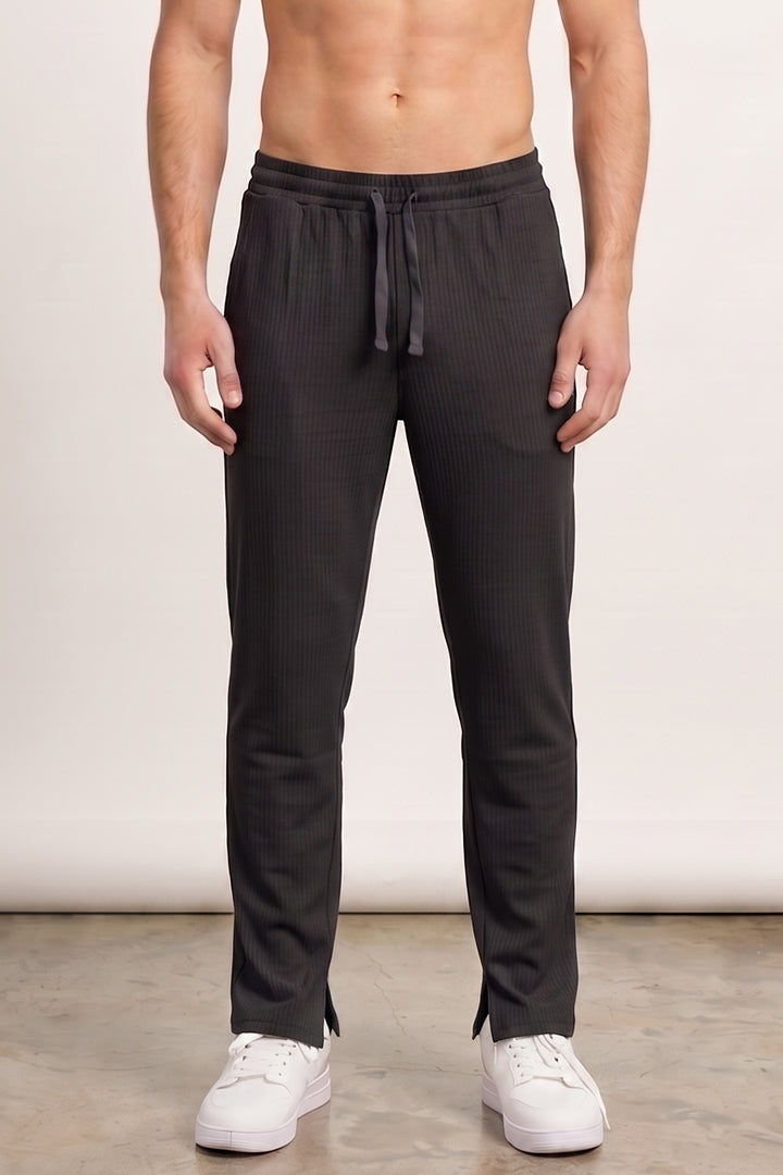 Split Hem Trousers - Black - FA