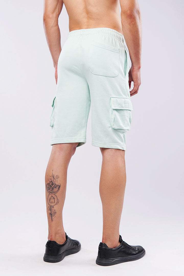 Terry Cargo Shorts - Mint Green - FA