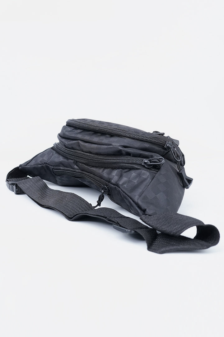 Checkerboard Waist Bag - Black