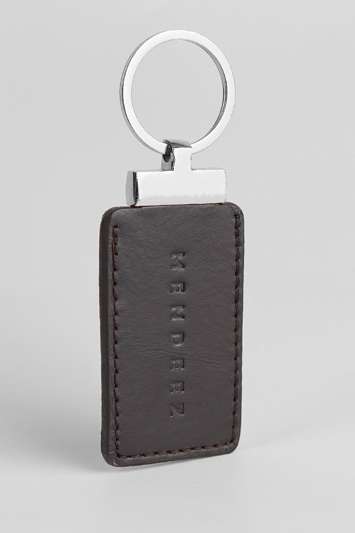 Leather Keychain - Dark Brown