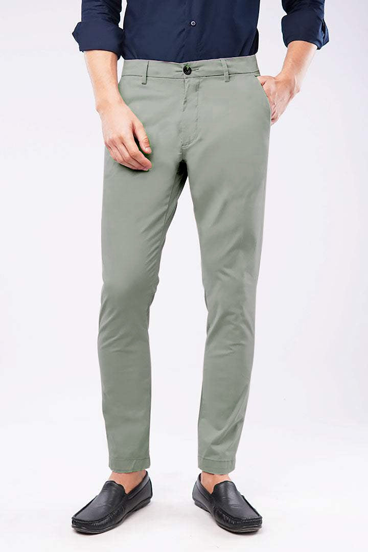 Slim Fit Chinos - Sage Green
