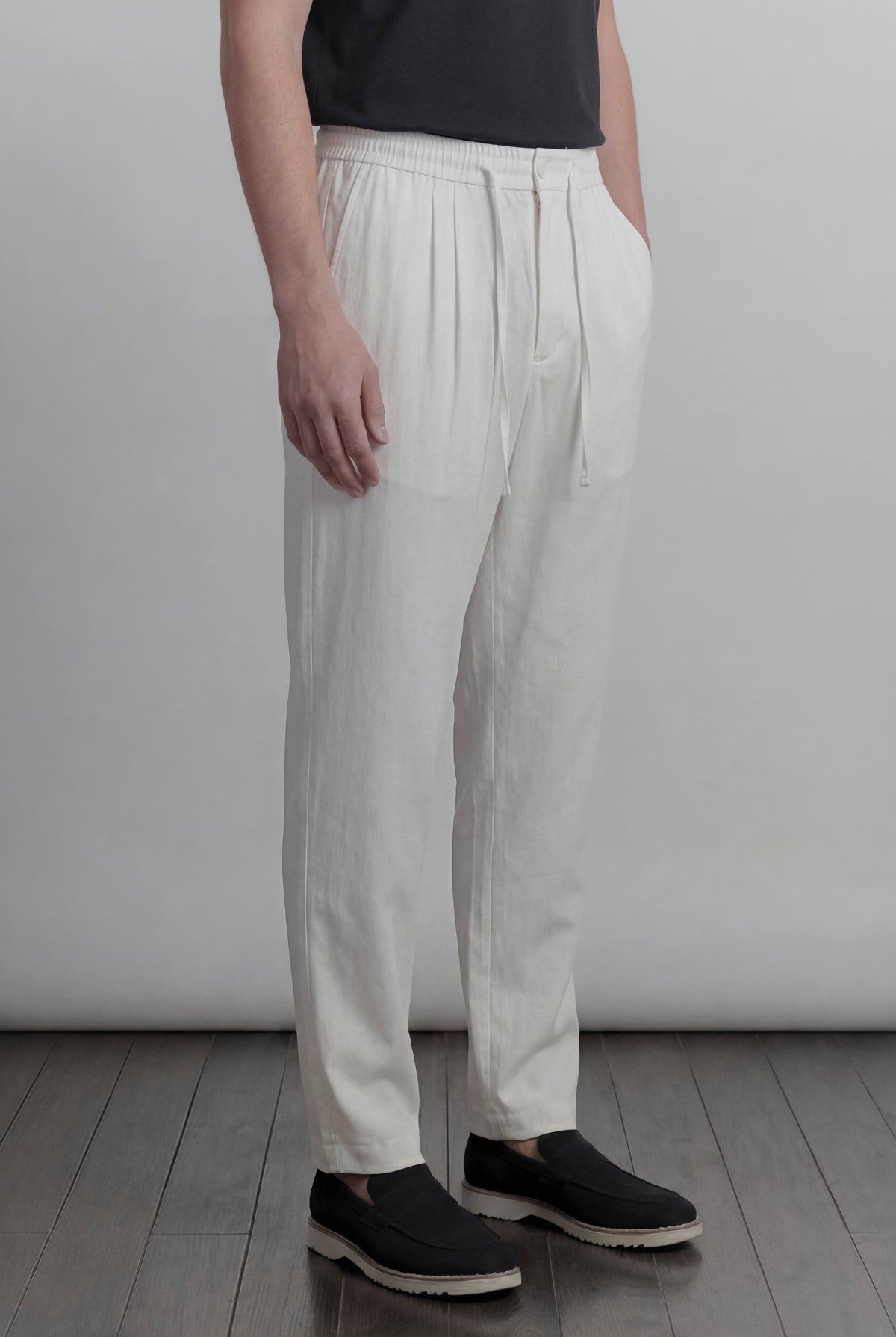 Relaxed Tailored Pants - White alternate view