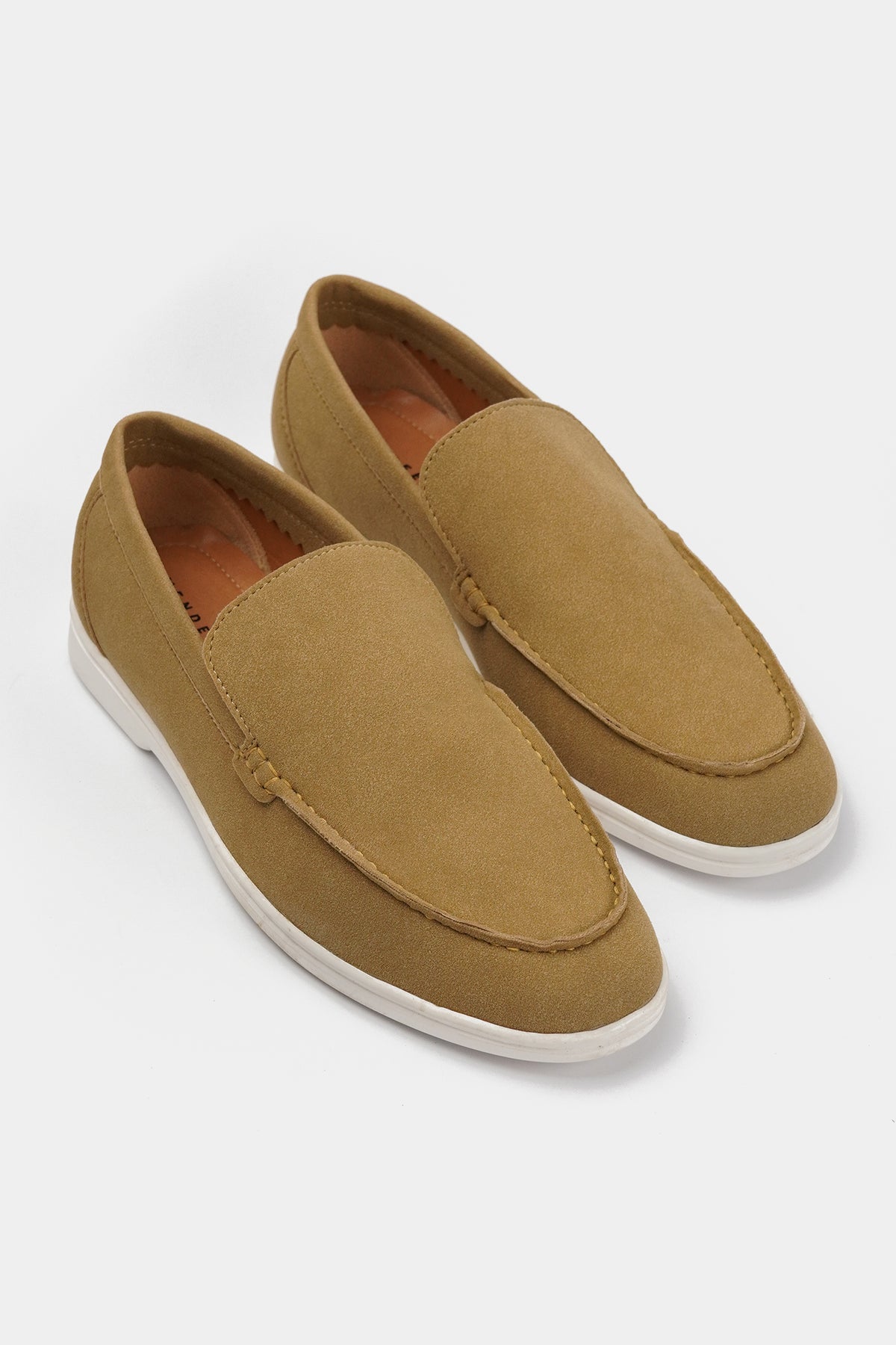 Slip On Suede Loafers - Beige alternate view