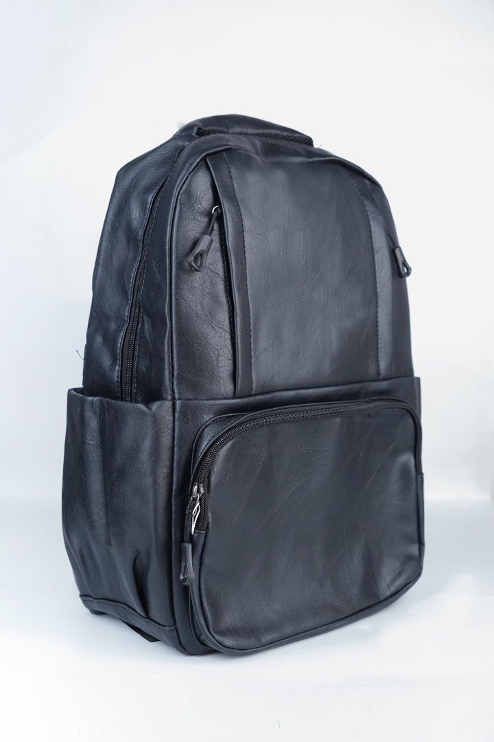 Classic Executive Leather Backpack – Onyx Black alternate view
