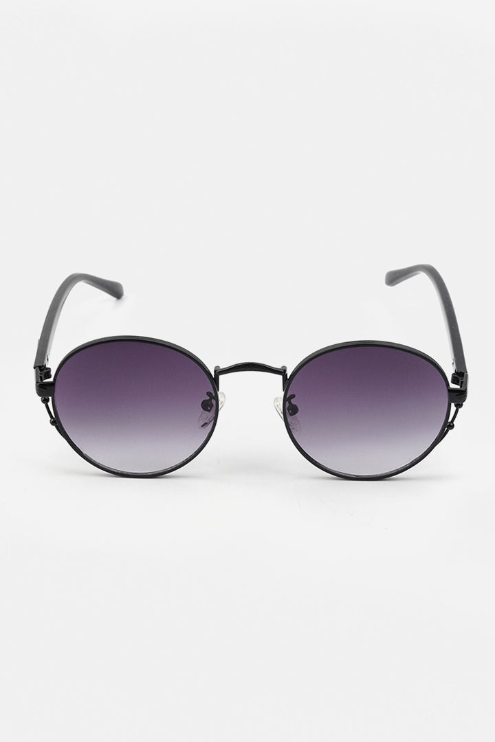Retro Round Sunglasses - Black