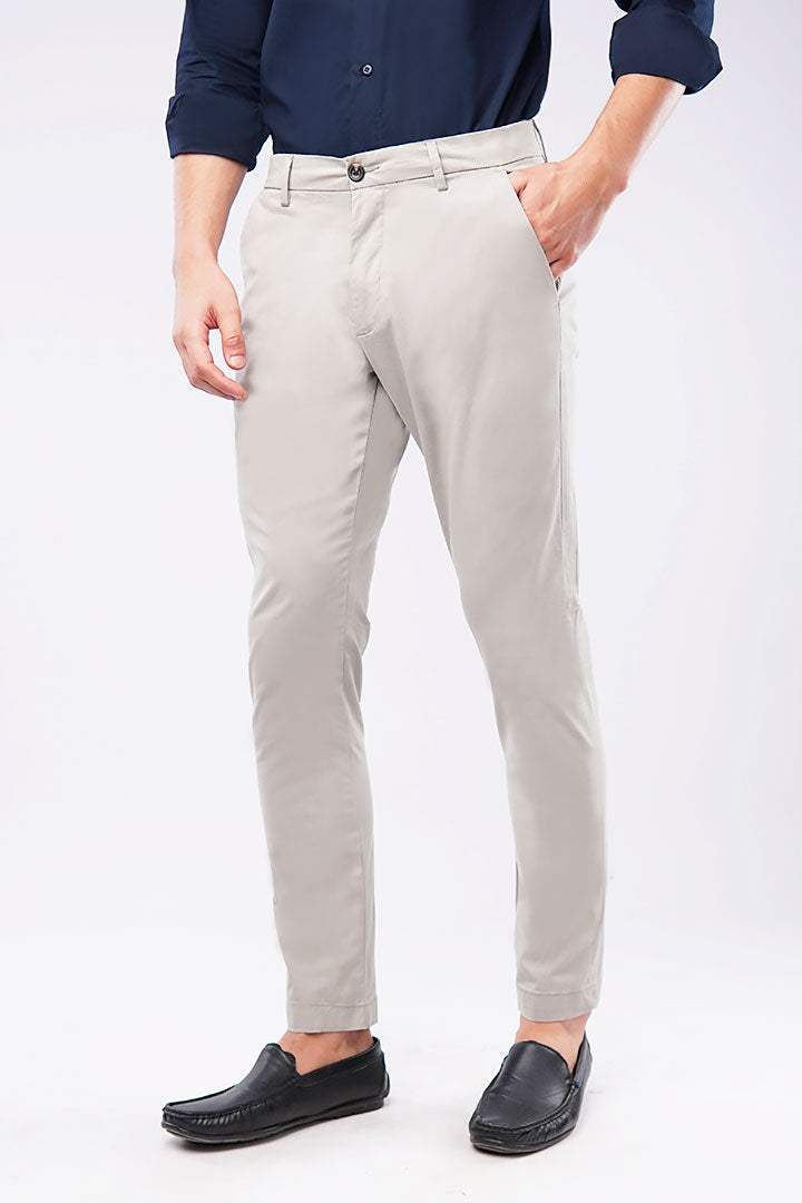 Slim Fit Chinos - Off White