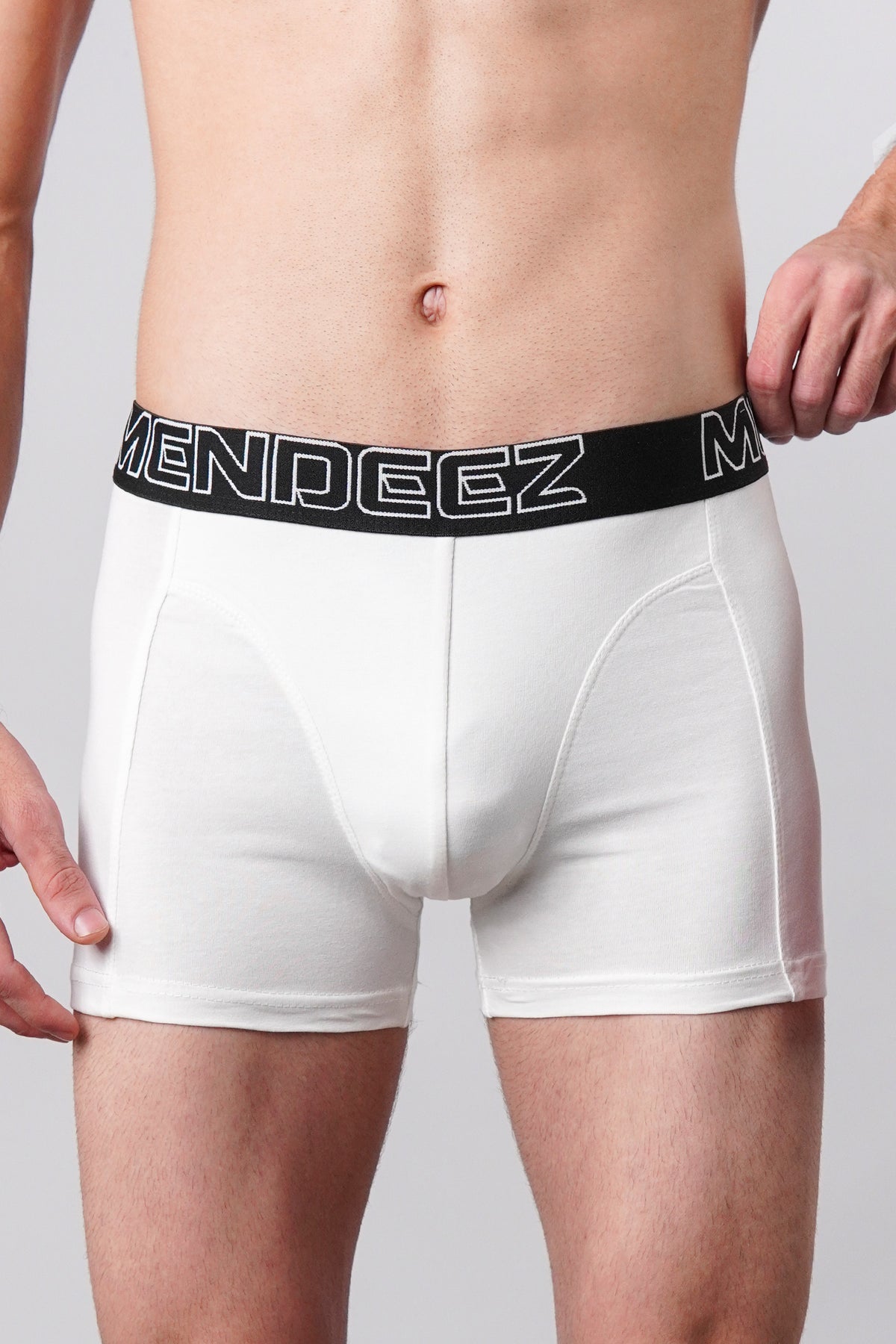 Boxer Trunks - Black, White & Light Grey Pack Of 3