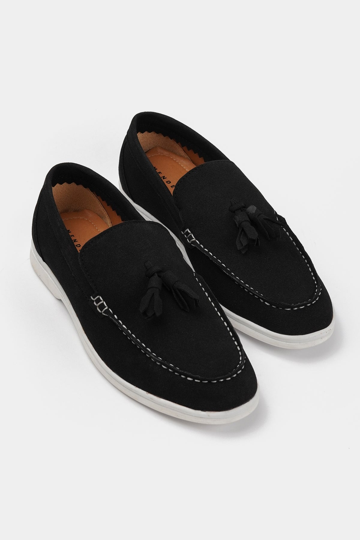 Slip On Suede Loafers - Black alternate view