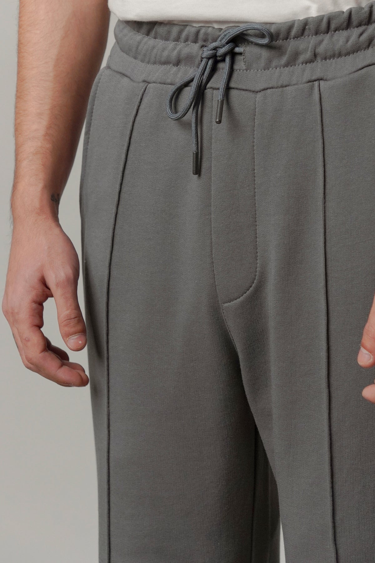 Pintex Jogger Pants - Grey