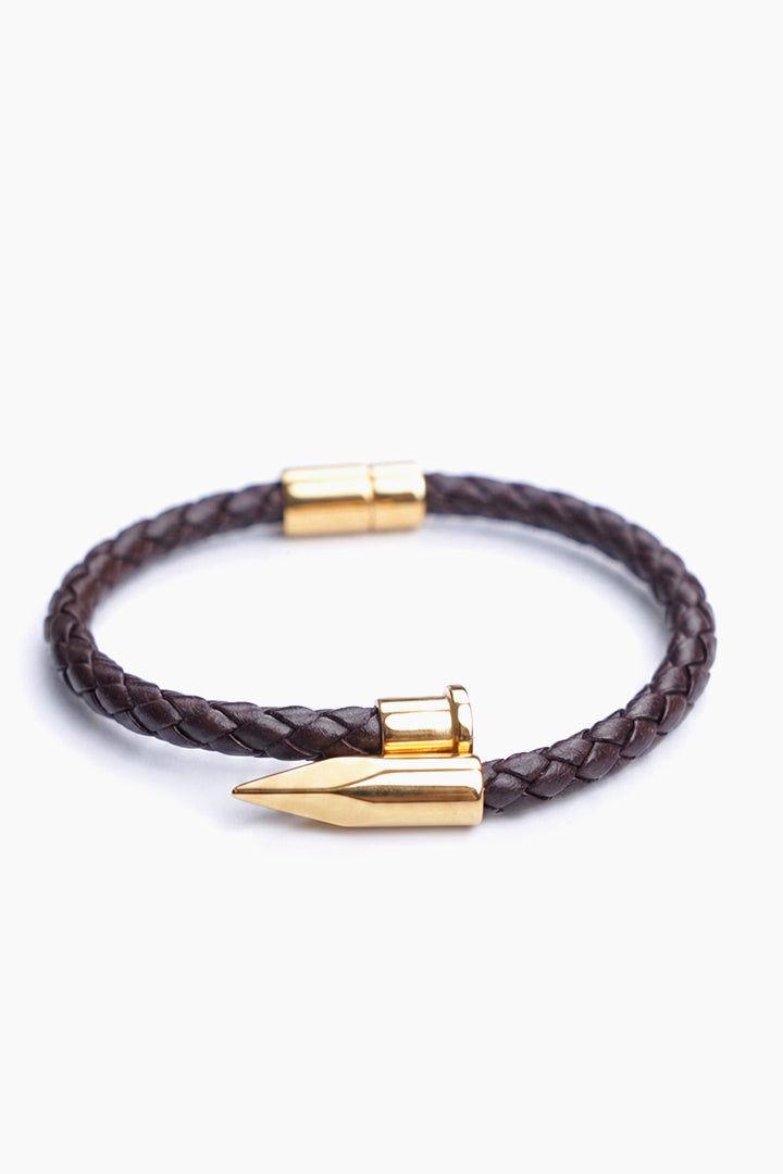 Brown Gold Nail Bracelet