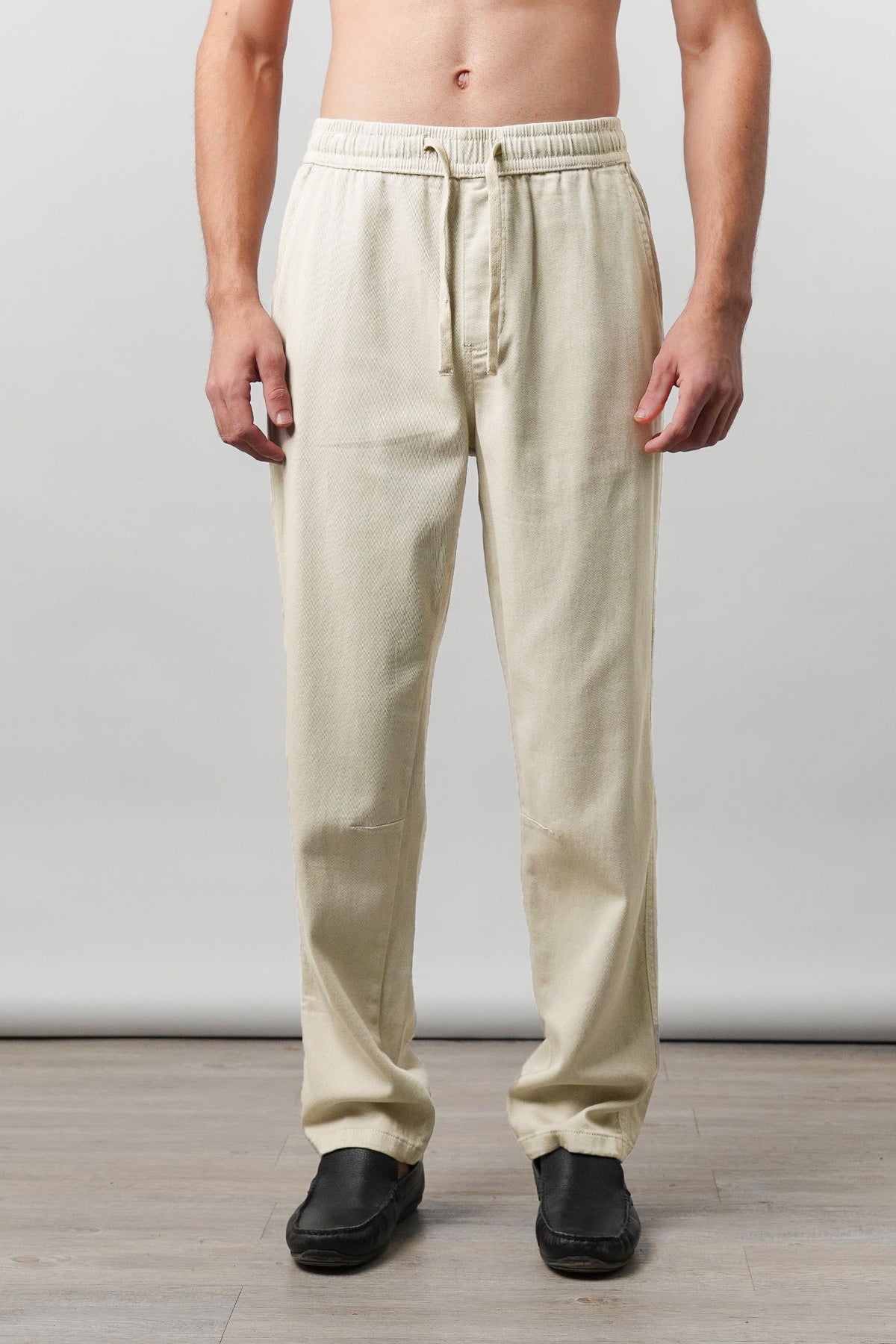 Straight Jogger Pants - Cream