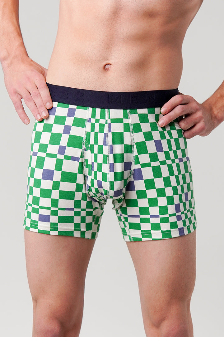 Checkered Ball Pouch Boxer - Multicolor