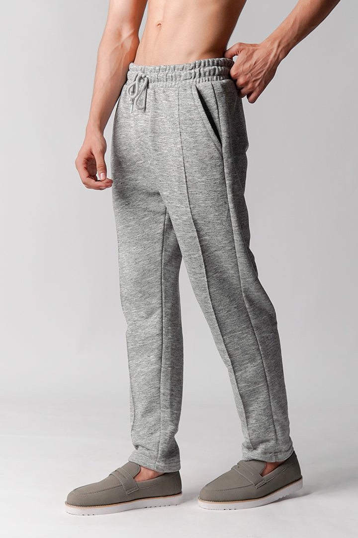 Pintex Jogger Pants - Grey