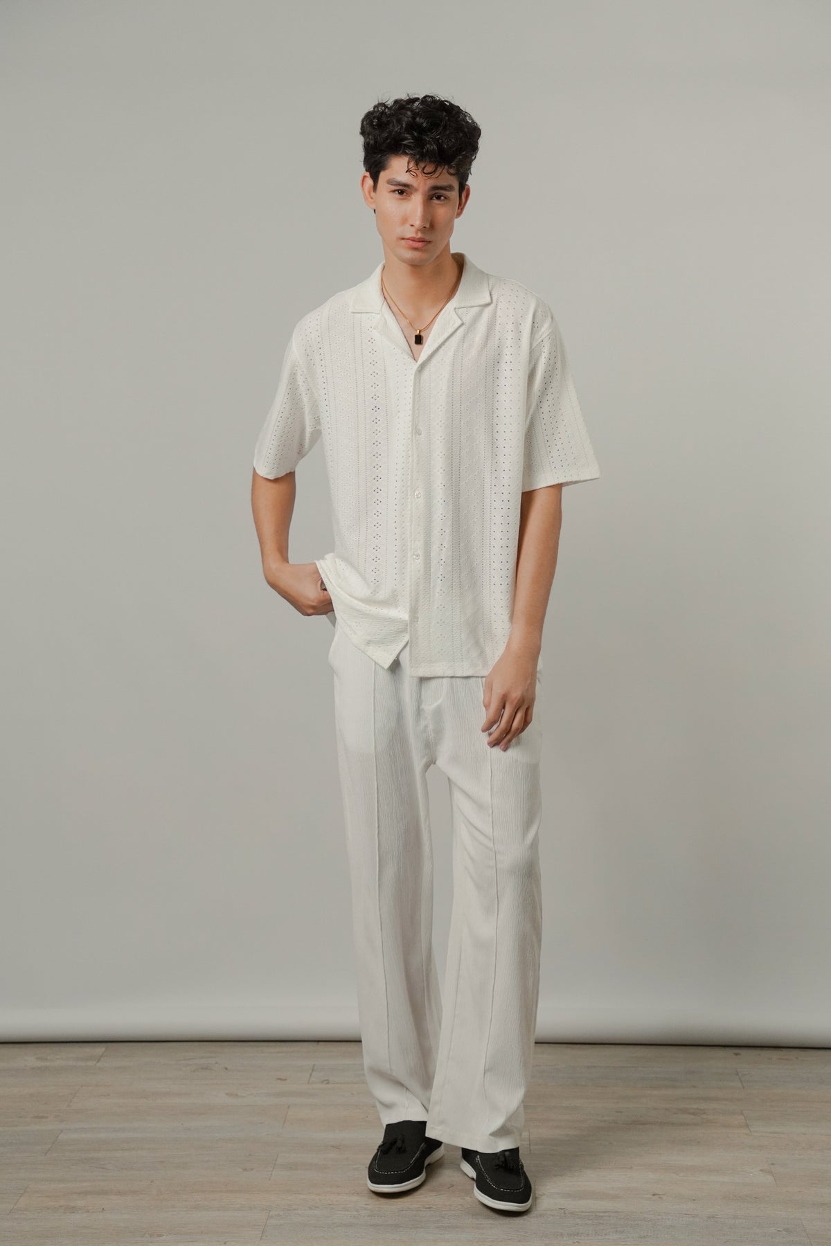 Burnout Cuban Shirt - White