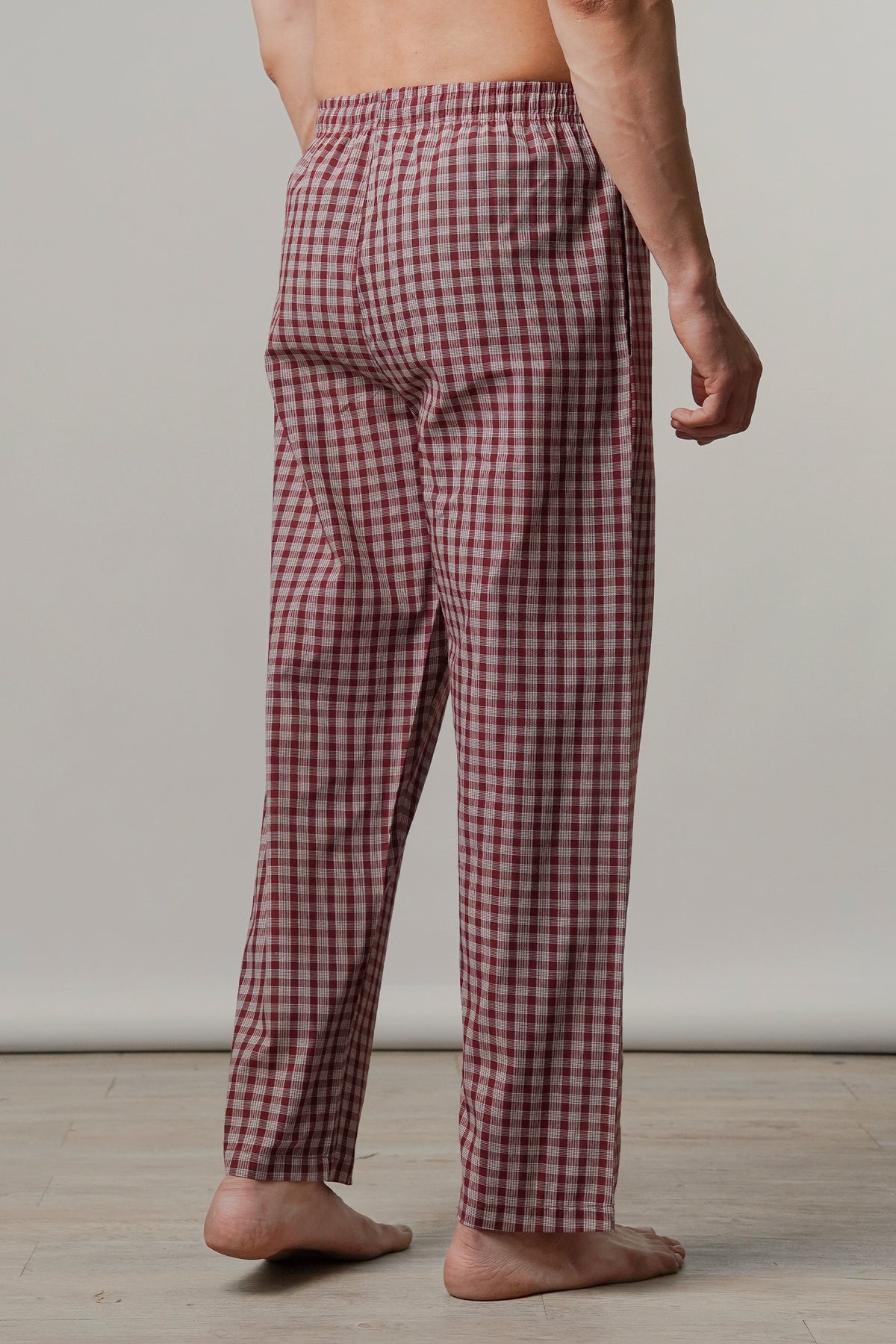 Check Woven Pajamas - Maroon