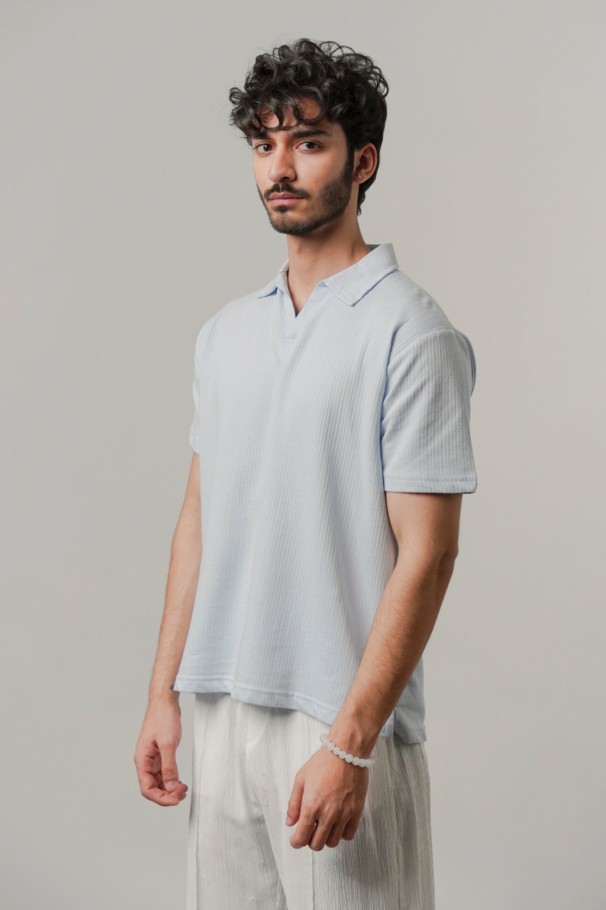 Johnny Collar Polo - Sky Blue