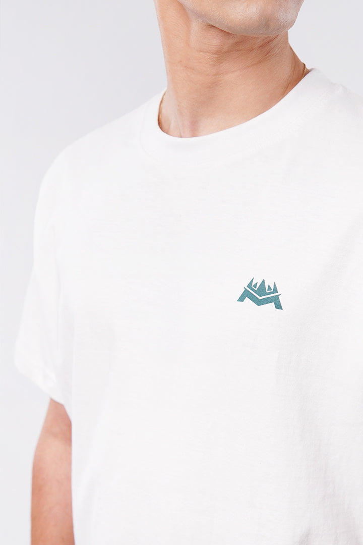 Printed Oversized T-Shirt - White - FA