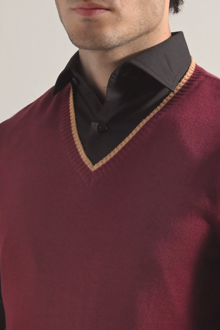 Sweater Vest - Maroon alternate view