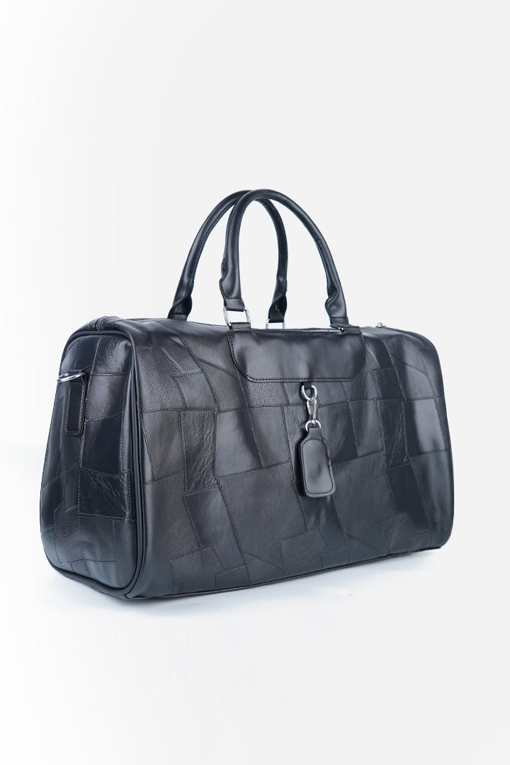 Patchwork Duffle Bag - Black