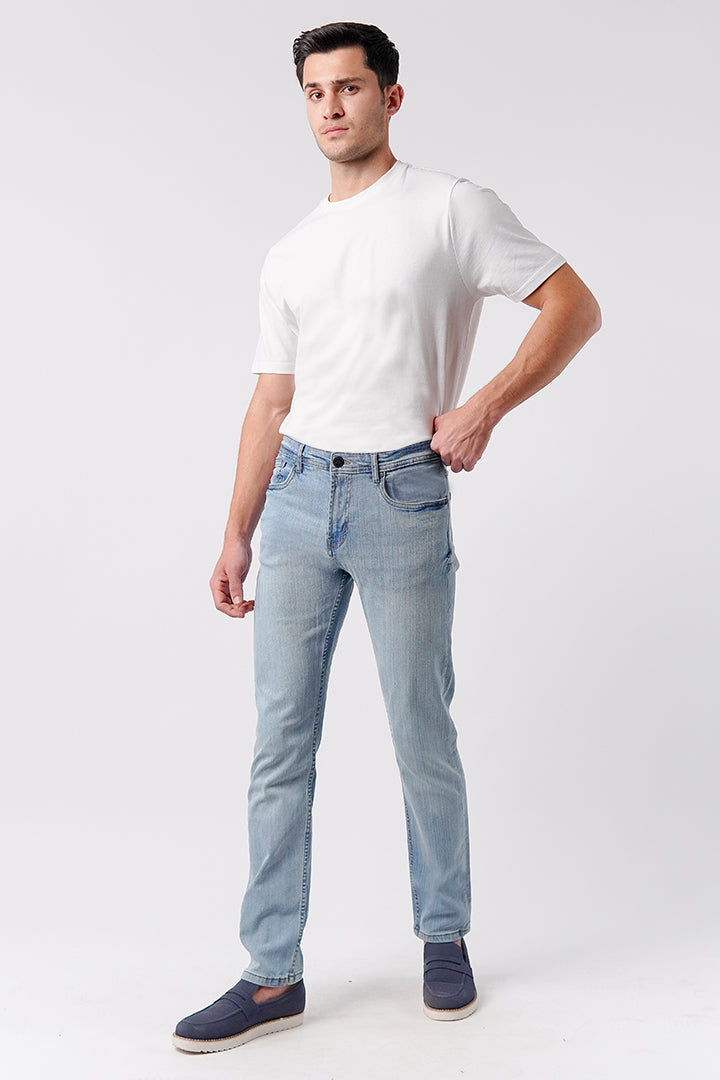 Crop Fit Denim - Sky Blue