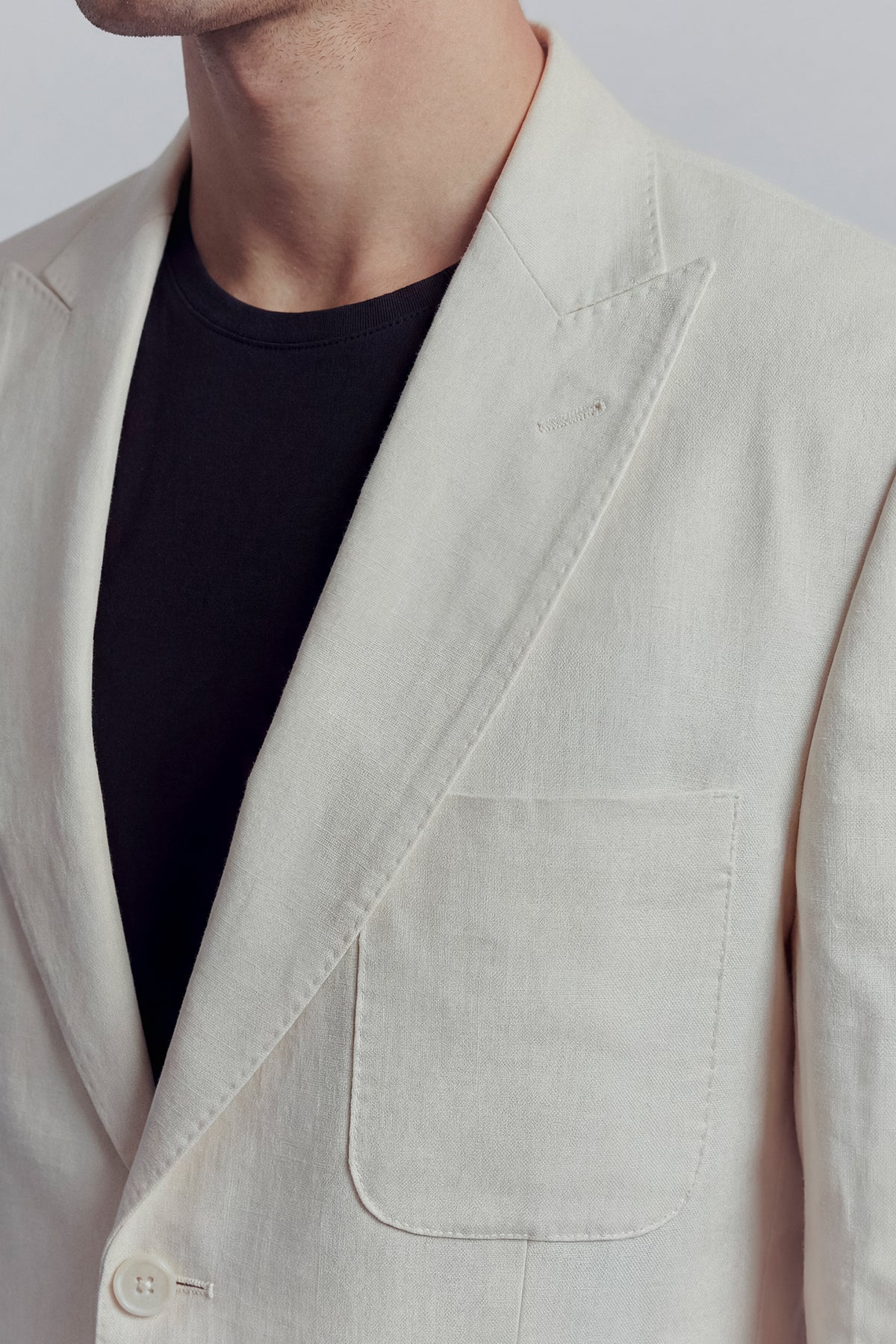 Linen Blazer - White alternate view