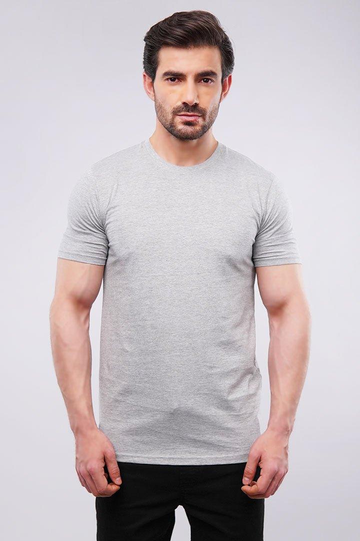 Crew Neck T-Shirt - Heather Grey