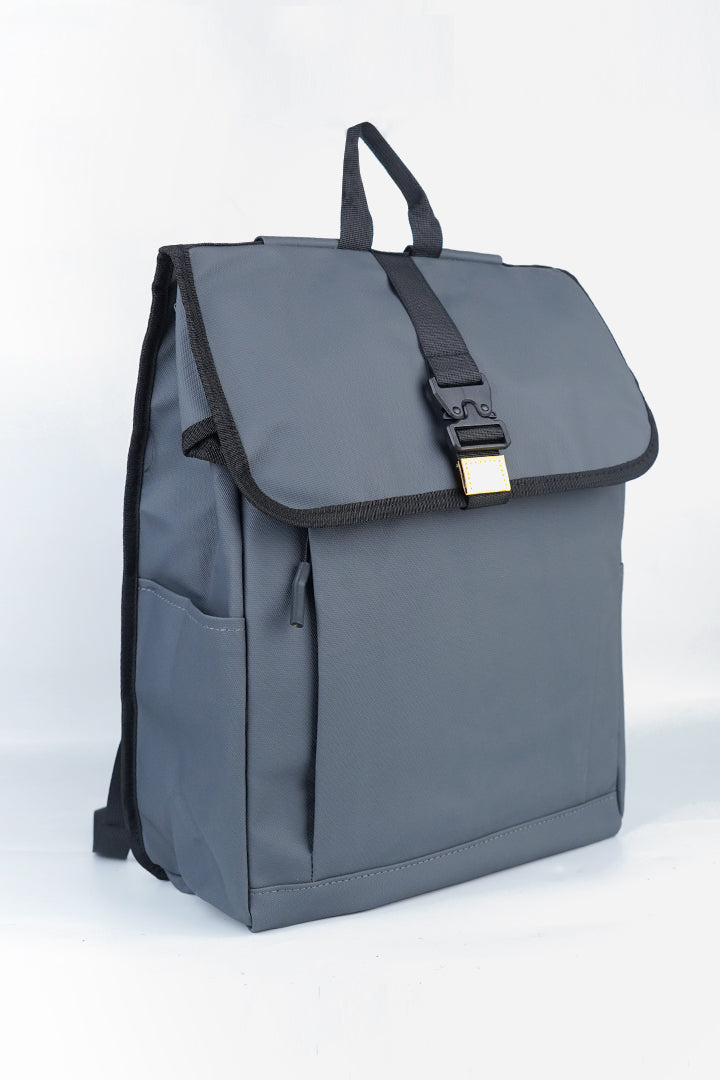 Urban Commuter Roll-Top Backpack – Stealth Grey