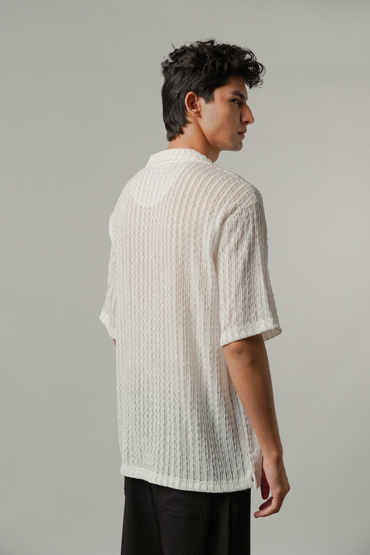 Burnout Cuban Shirt - White - FA
