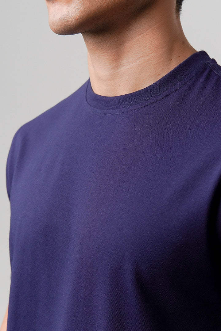 Regular Fit Crew Neck T-Shirt - Navy Blue alternate view