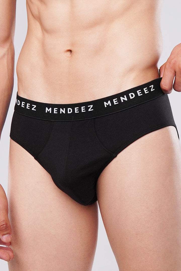 Briefs - Black, Charcoal Grey & Navy Blue Pack Of 3 alternate view