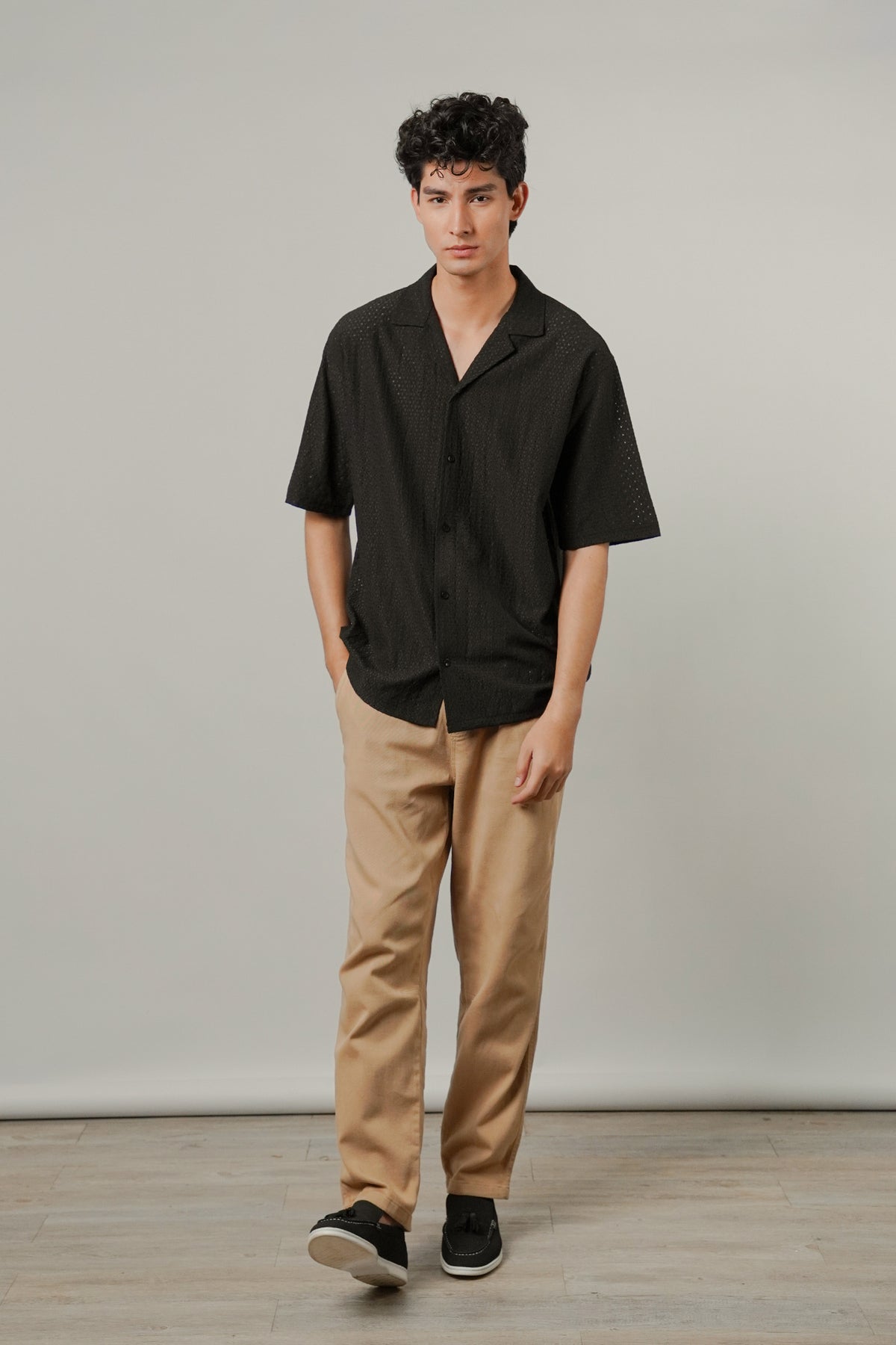 Burnout Cuban Shirt - Black