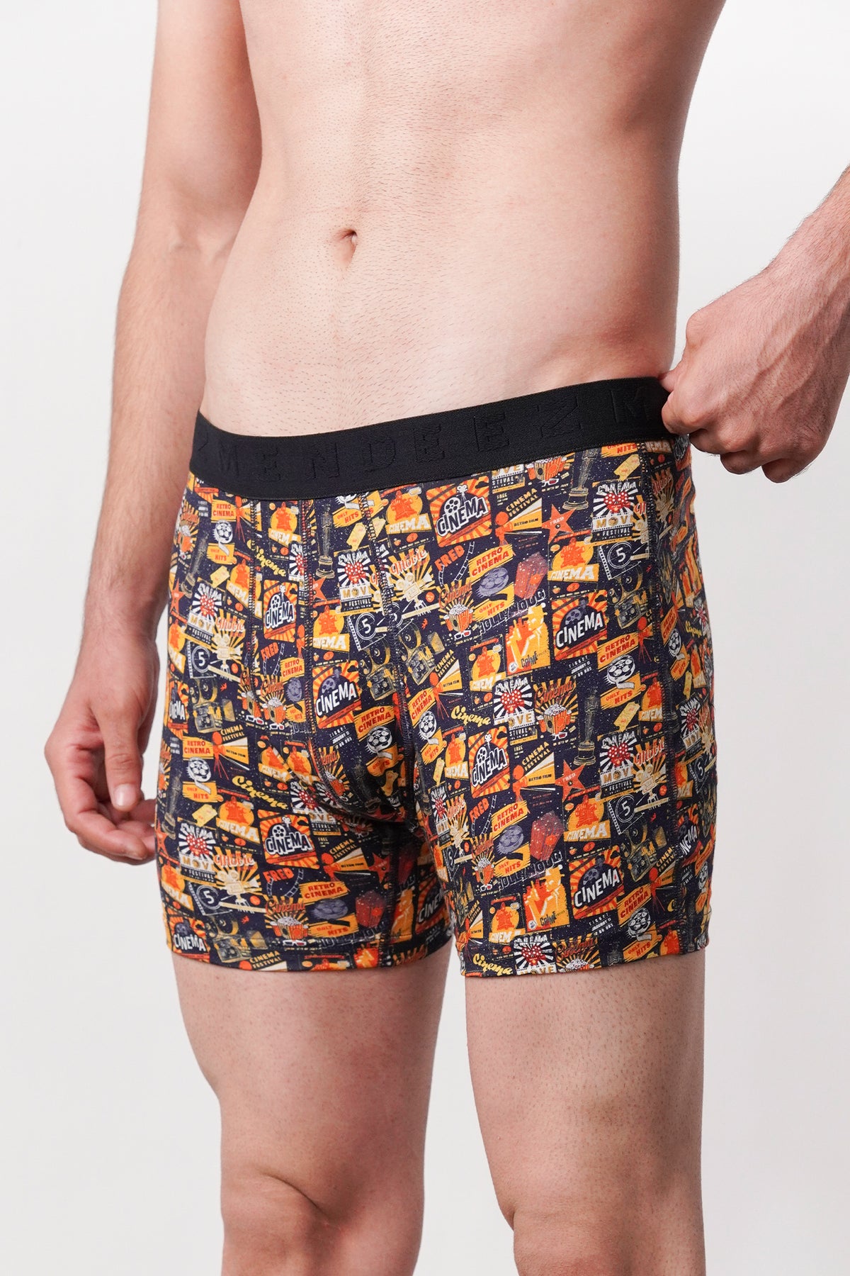 Printed All Day Boxers - Orange - FA