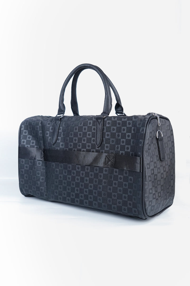Geometric Duffle Bag - Black