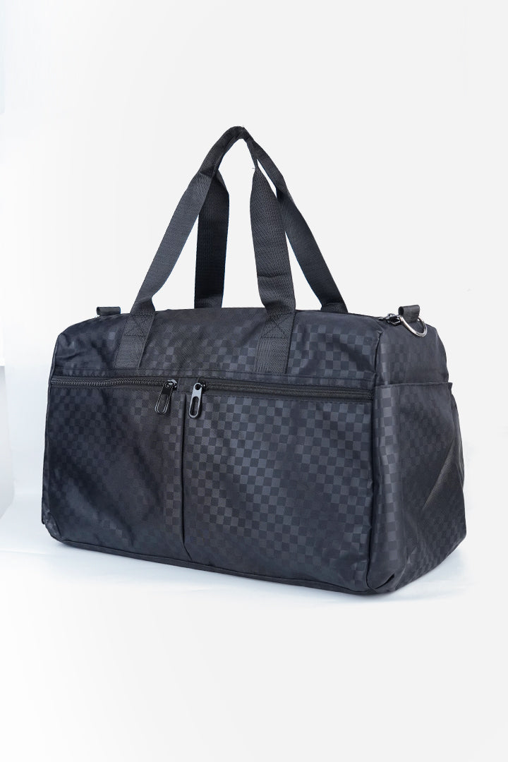 Checkered Duffle Bag - Black alternate view