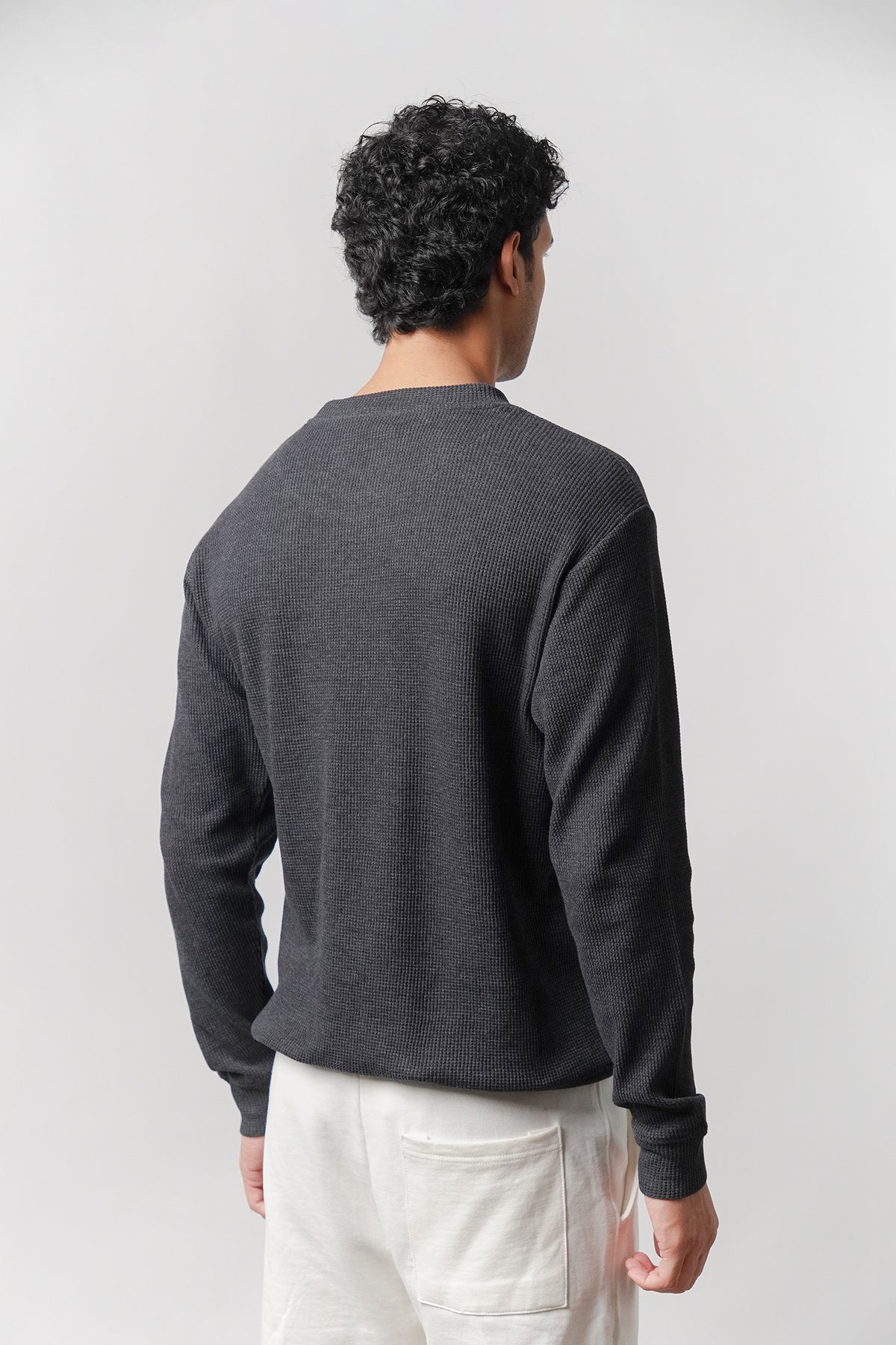 Mock Neck Sweatshirt - Charcoal Grey