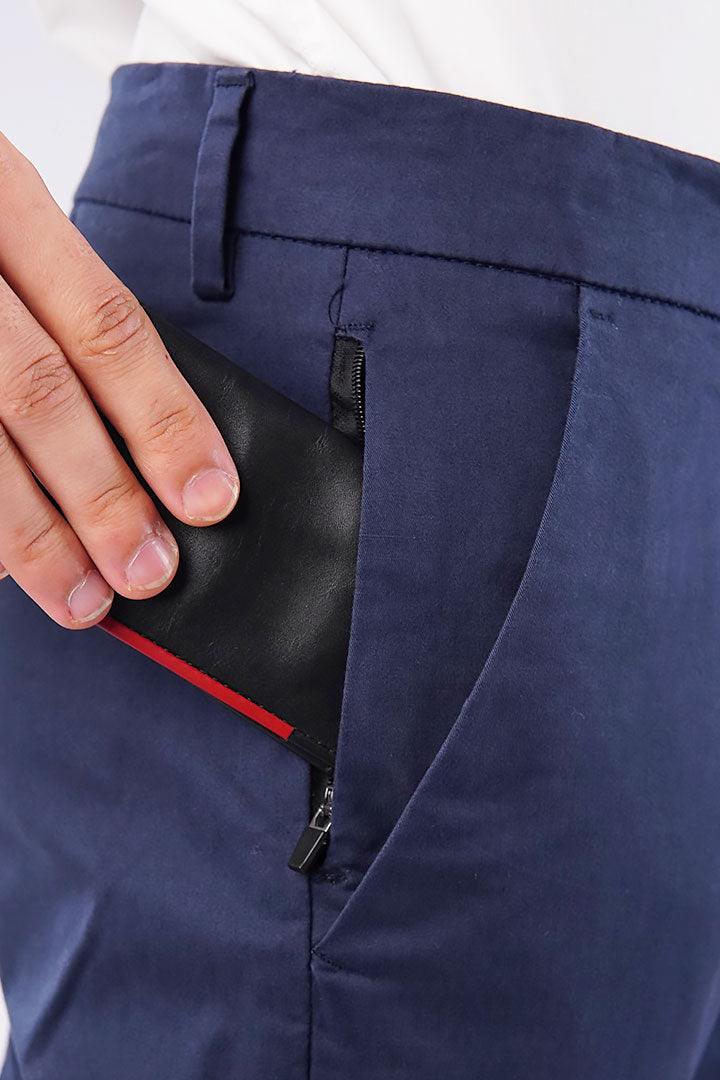 Slim Fit Chinos - Navy Blue alternate view