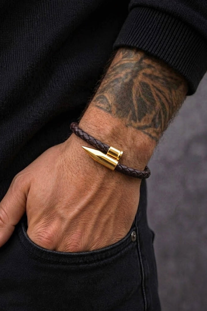 Brown Gold Nail Bracelet alternate view