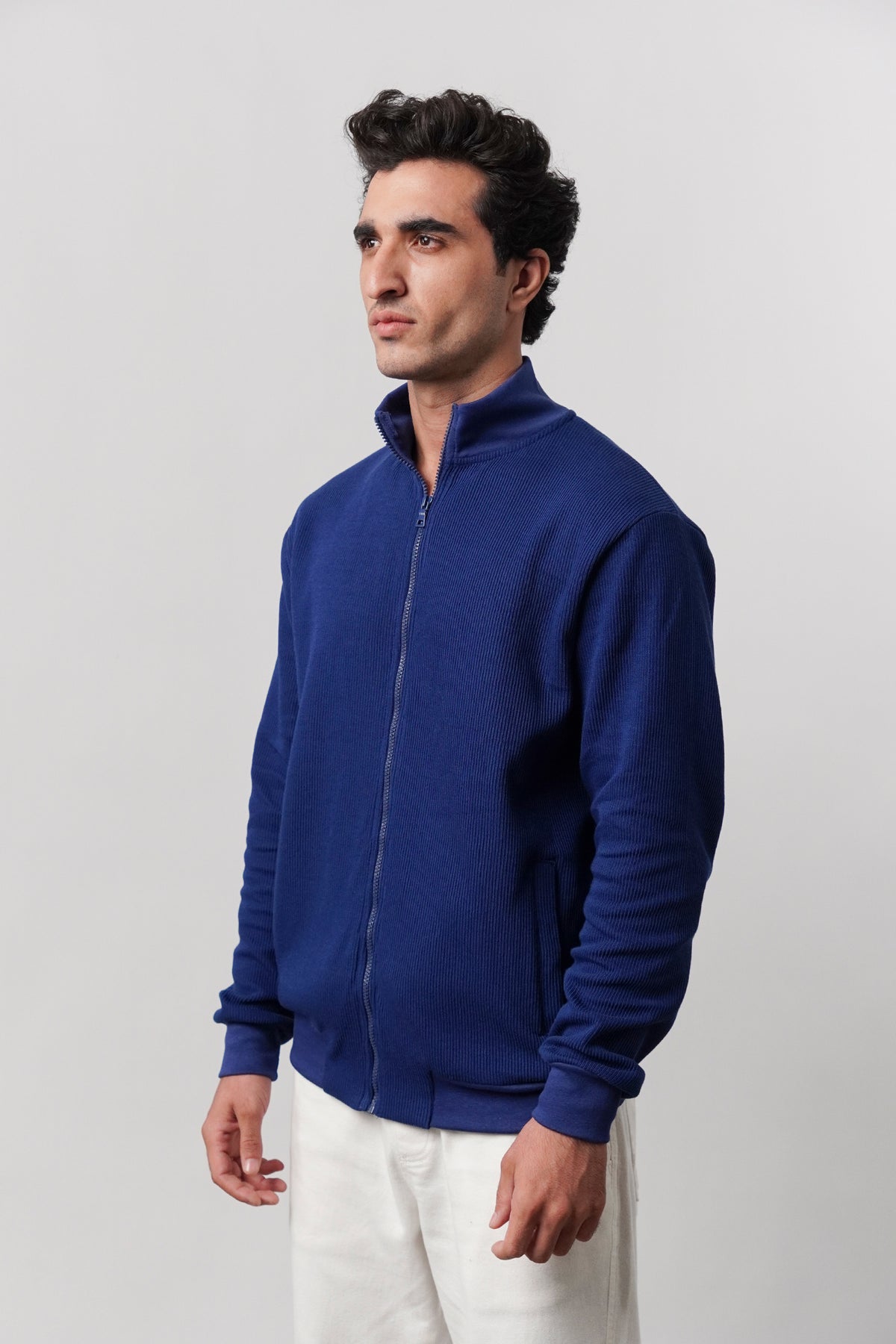 Stand-Up Collar Jacket - Royal Blue